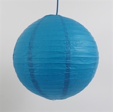 Rispapir lampeskærm 40 cm. Mørkeblå